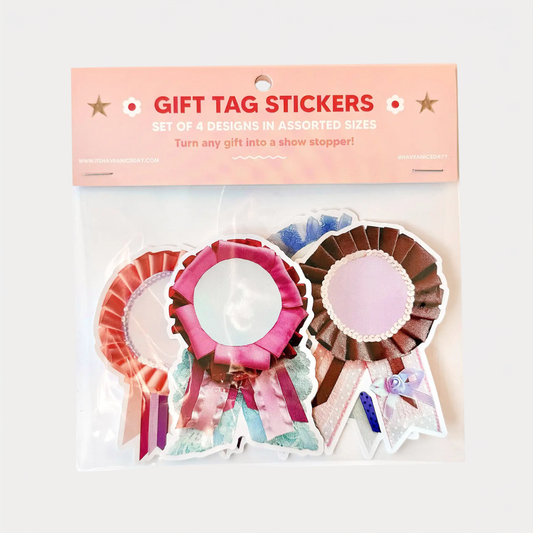 Award Ribbon Gift Tag Stickers