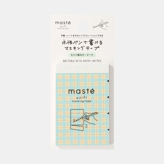 Orange Grid Washi Tape Pre-cut Sheets