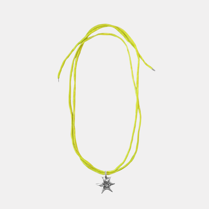 Silver Sea Star Silk Necklace