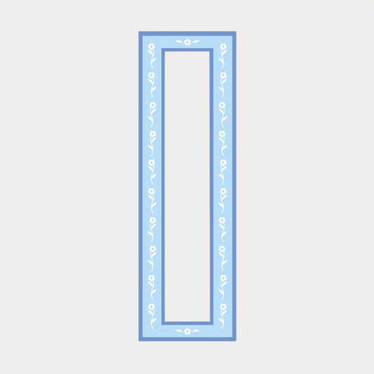 Blue Floral Magnetic Photobooth Frame