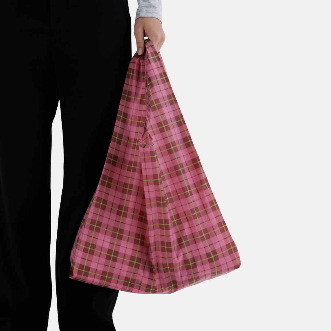 Azalea Pink Tartan Standard Baggu