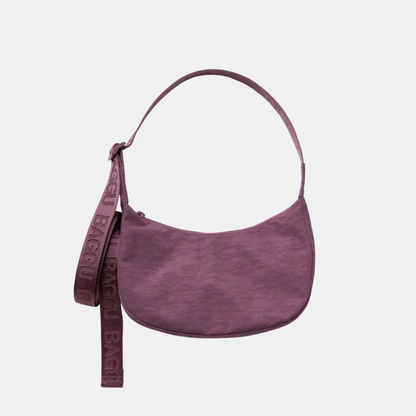 Wild Plum Small Nylon Crescent Bag
