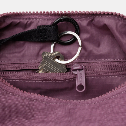 Wild Plum Small Nylon Crescent Bag