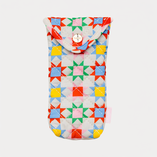 Quilted Blocks Sunglass Case