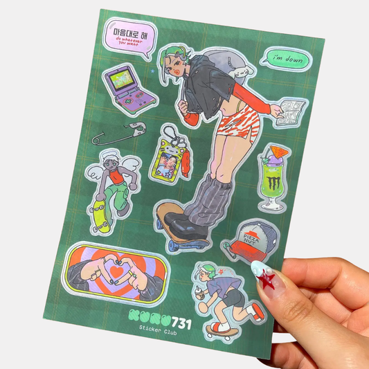 Skate Girl Sticker Sheet