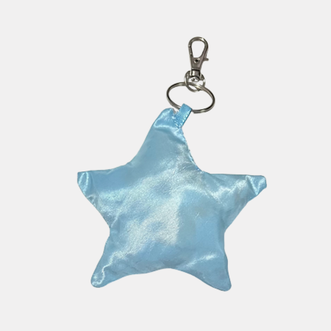 Iridescent Light Blue Star Bag Charm