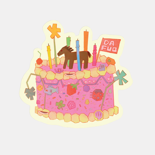 Da Fuq Horse Cake Sticker