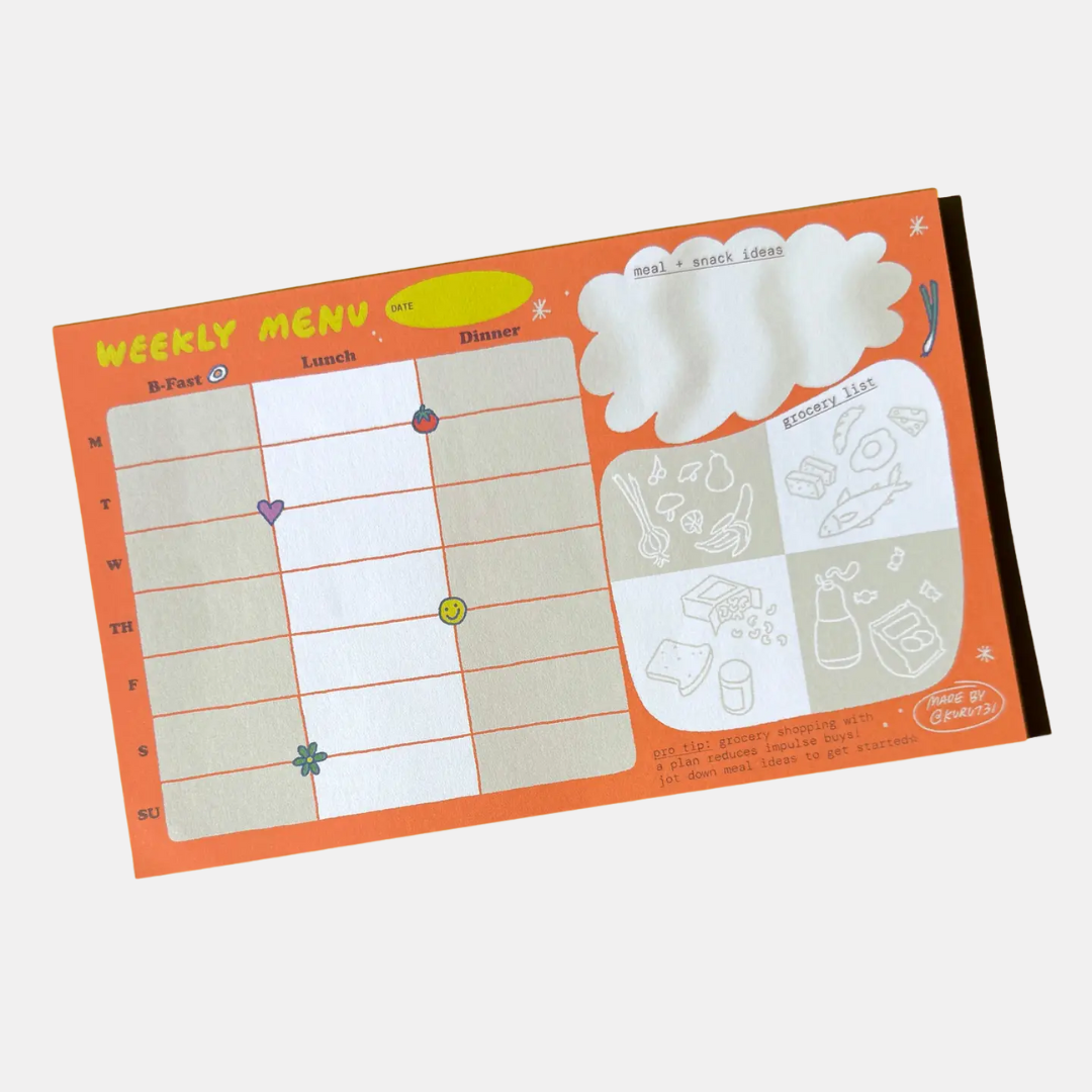 Weekly Menu Meal Prep Planner