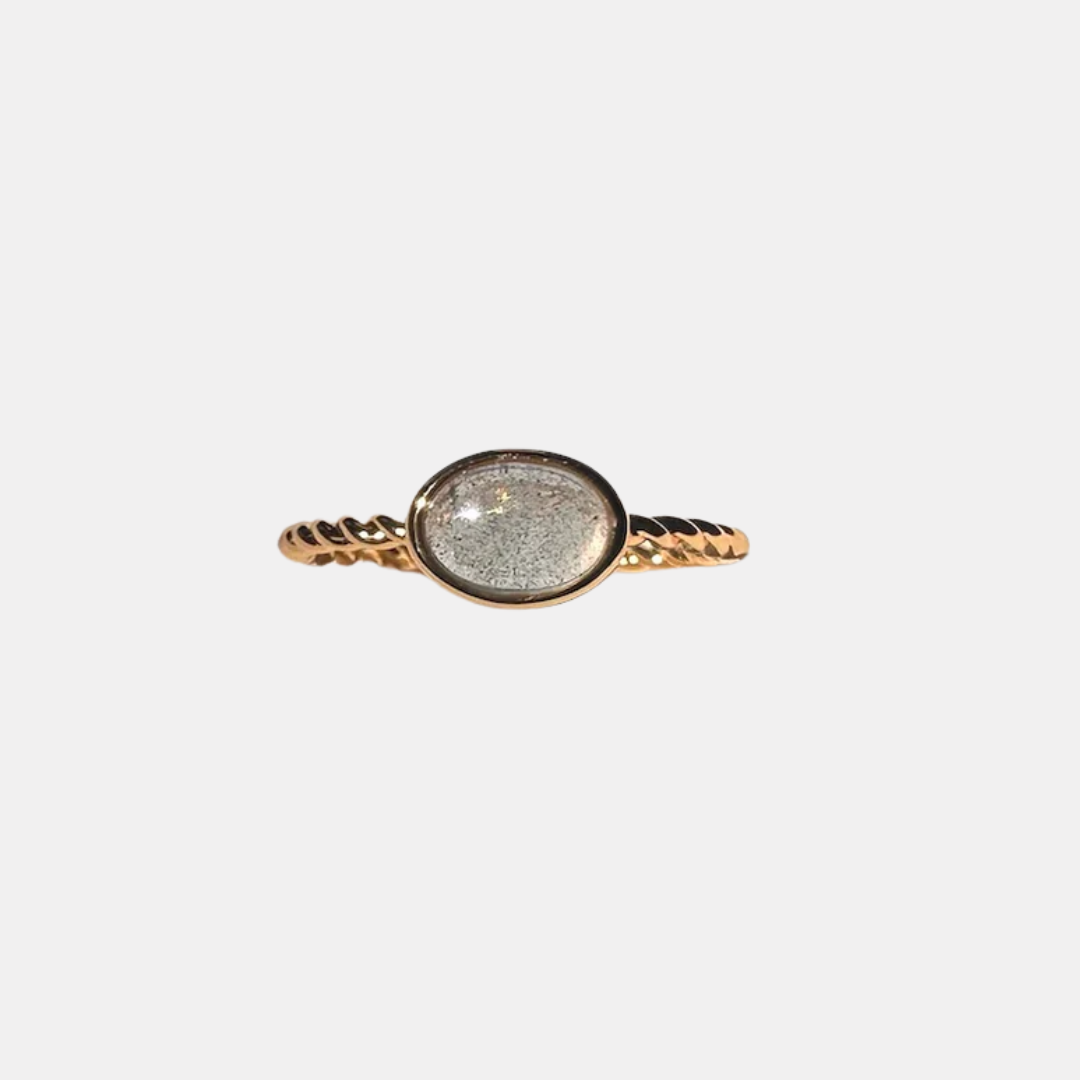 Gold Nebula Laradorite Ring