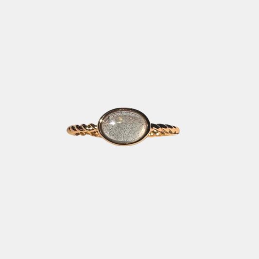 Gold Nebula Laradorite Ring