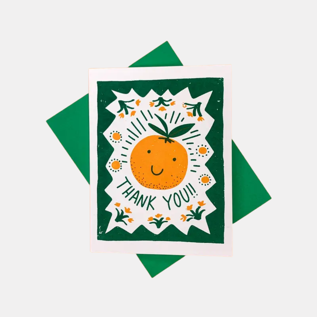 Orange Thank You Card