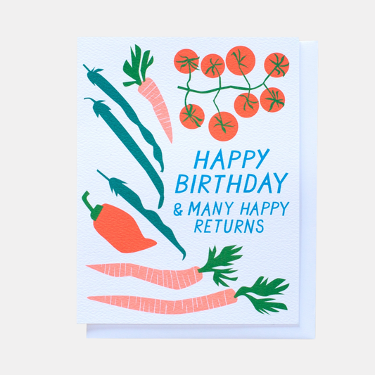 Happy Birthday Veggies Card