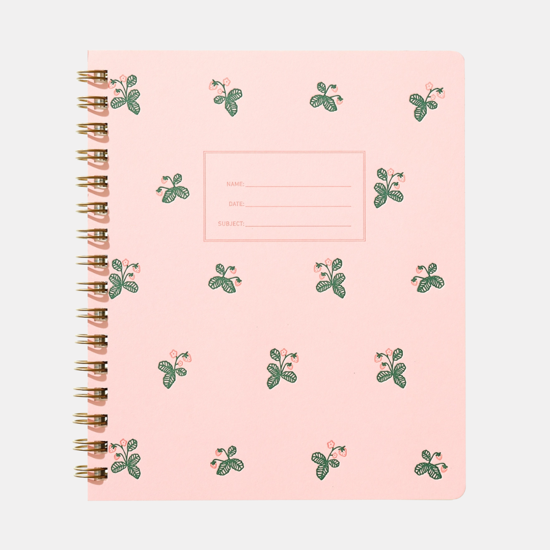 Strawberry Lined Notebook