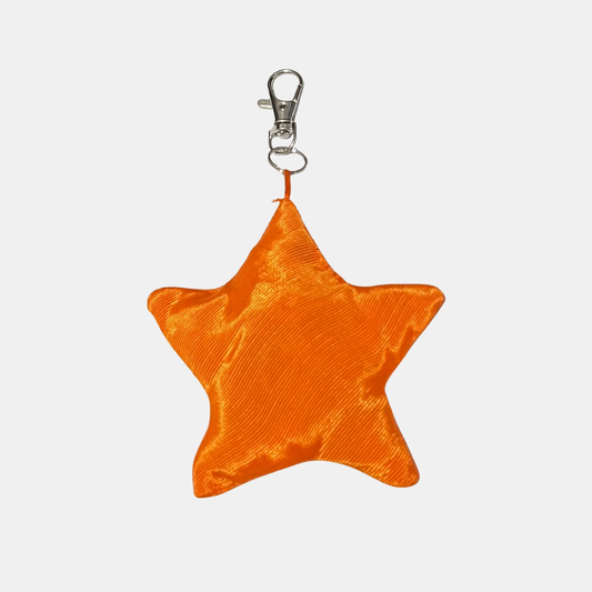 Neon Orange Star Bag Charm