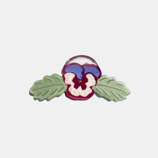 Wild Pansy Mini Hair Claw