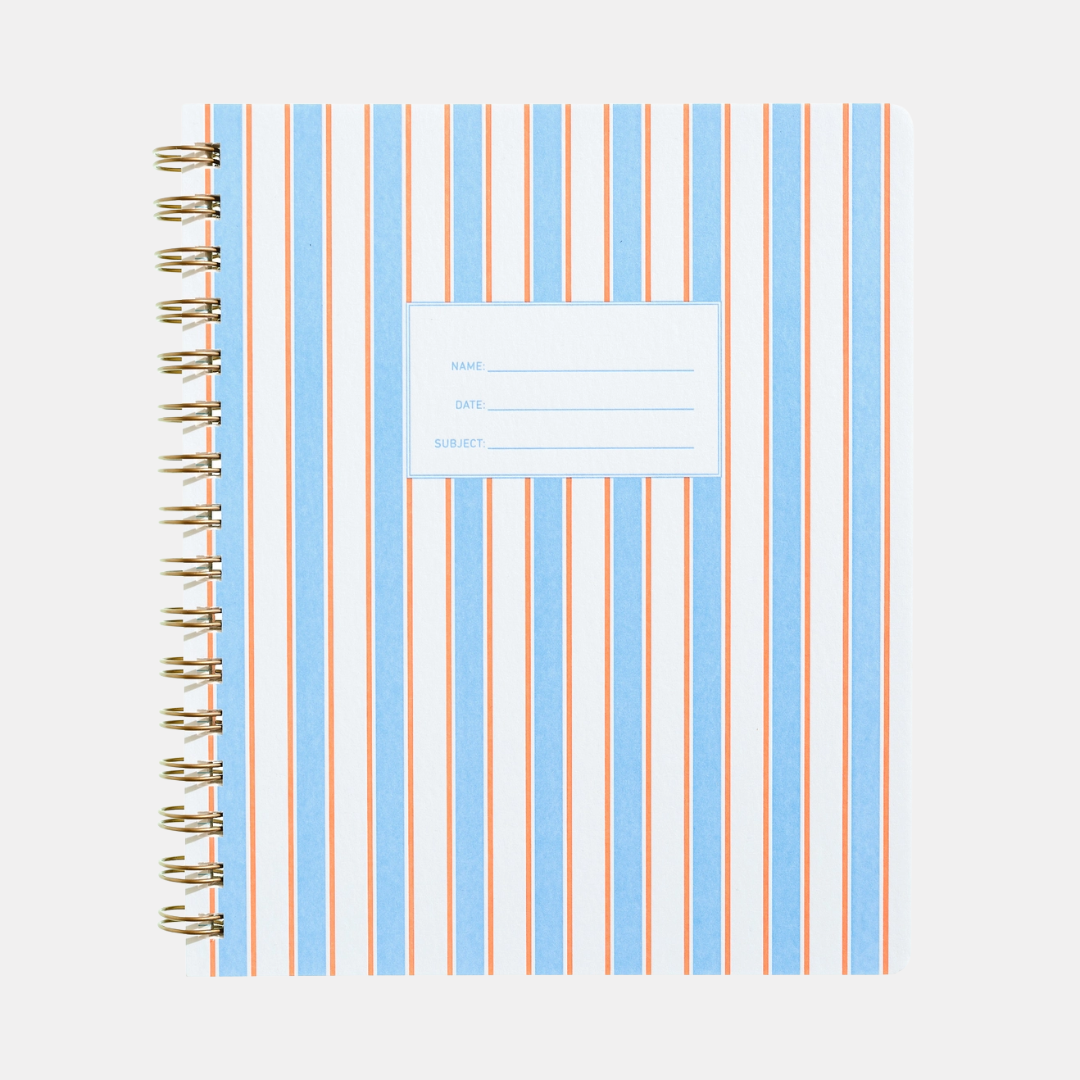 French Stripes Lined Notebook
