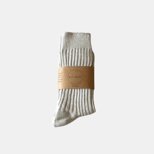 Oat Ribbed Socks