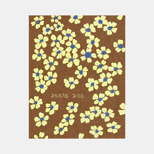 Thank You Yellow Flowers Card