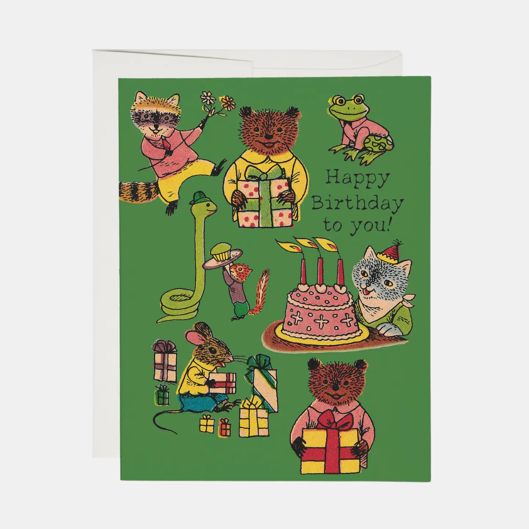 Critters Birthday Wishes Card