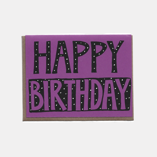 Plum Happy Birthday Dots Card