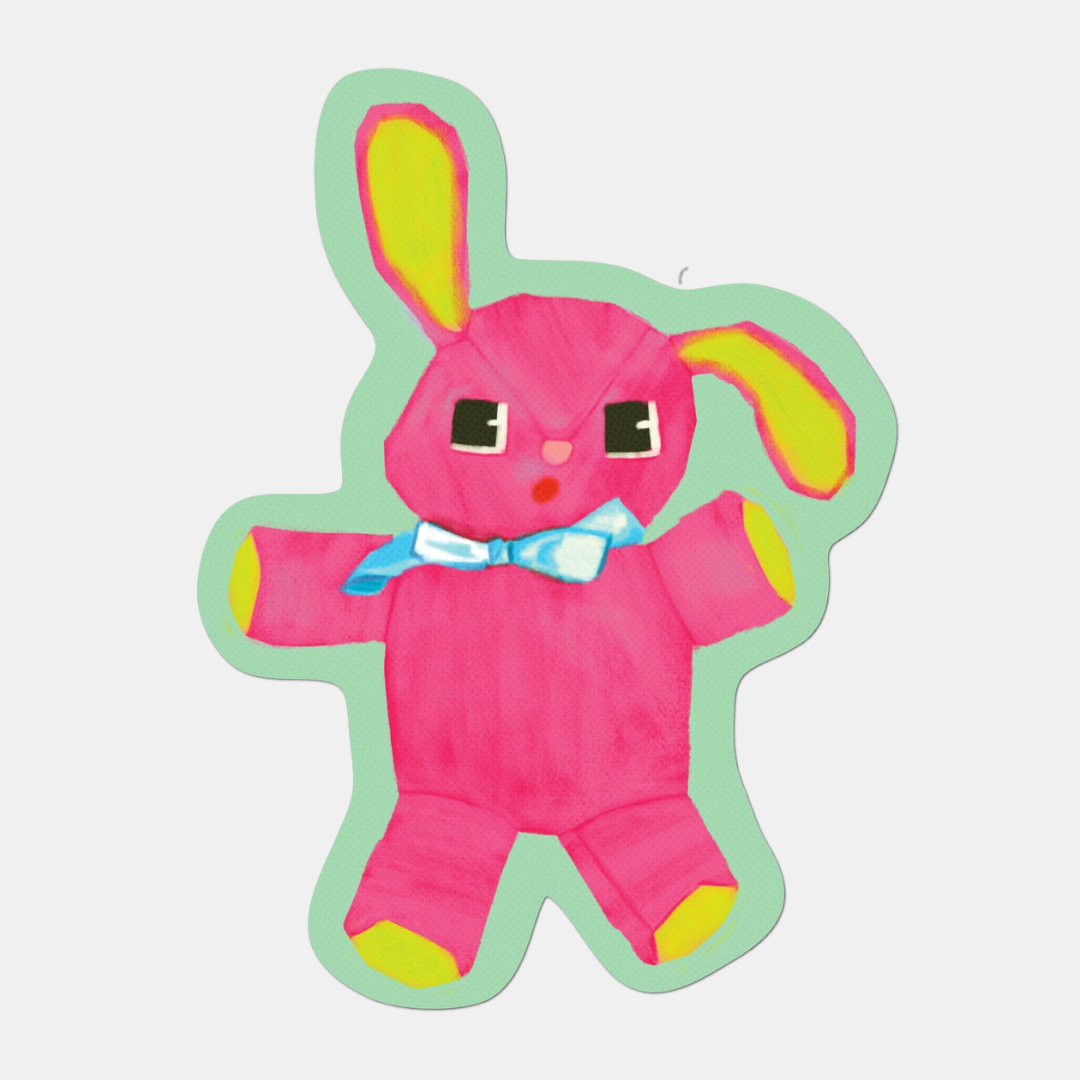Pink Bunny Sticker