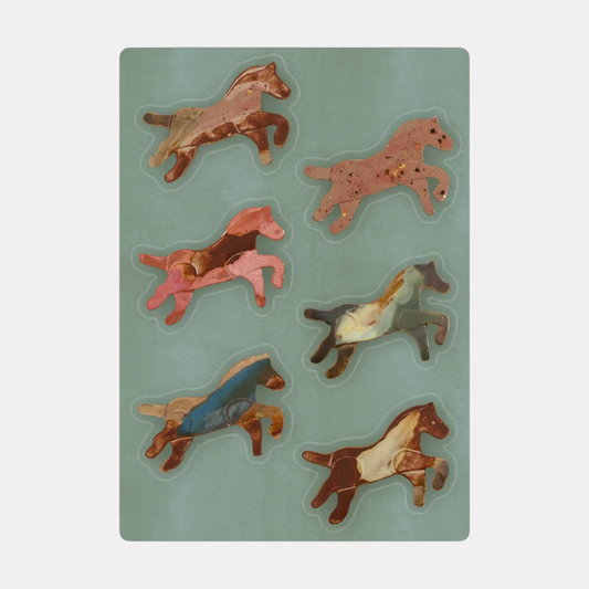 Ceramic Horses Sticker Sheet