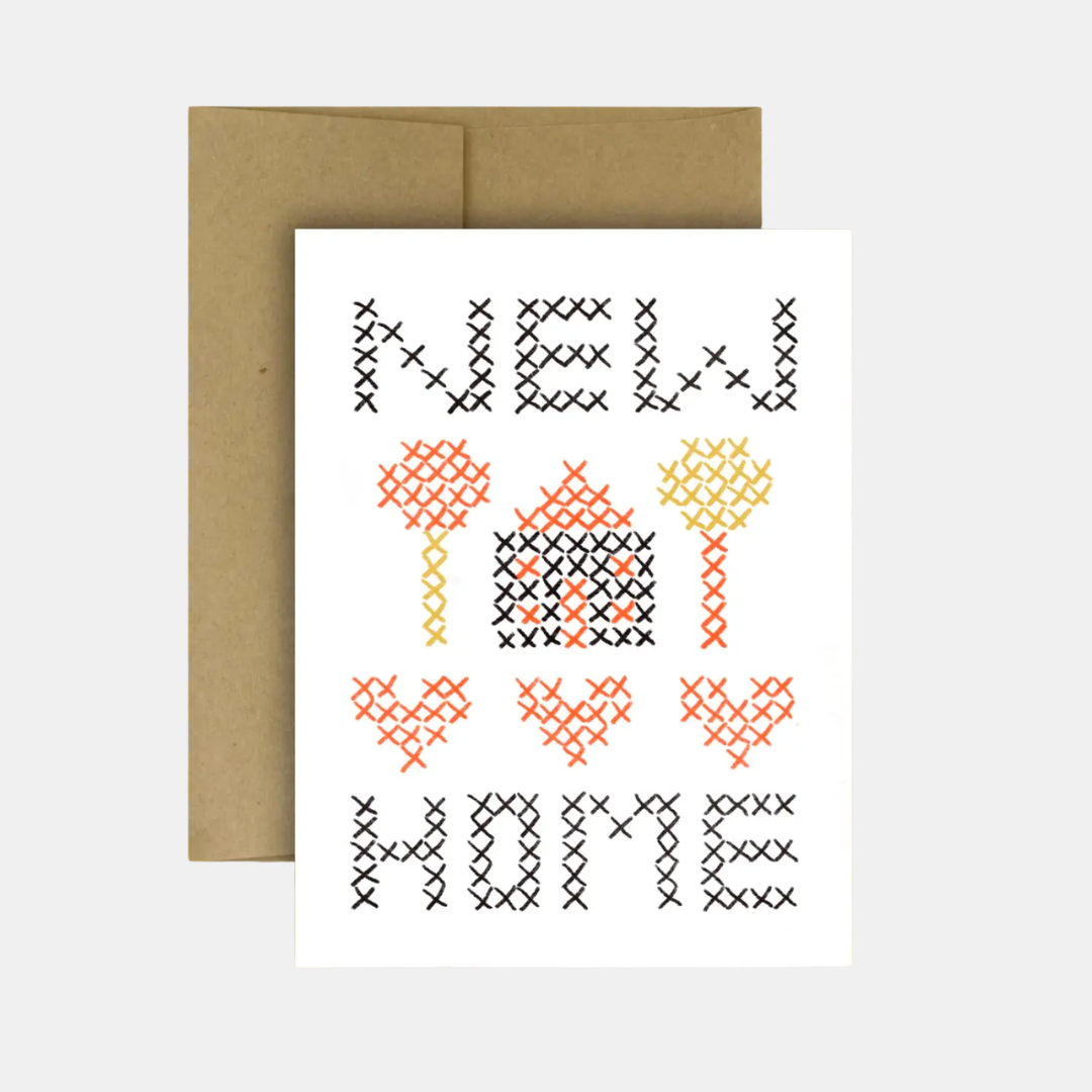 New Home Cross Stitch Card