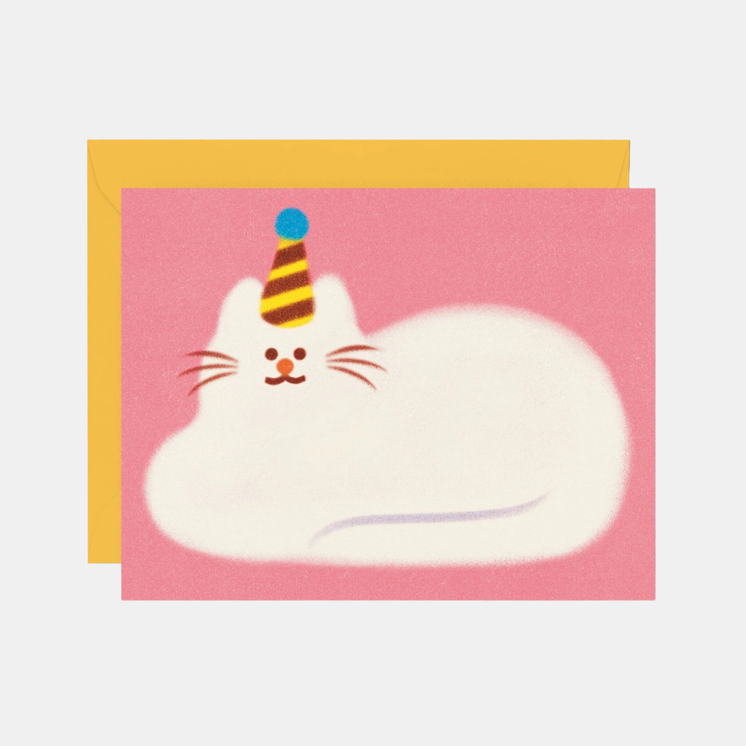 Birthday Hat Cat Card