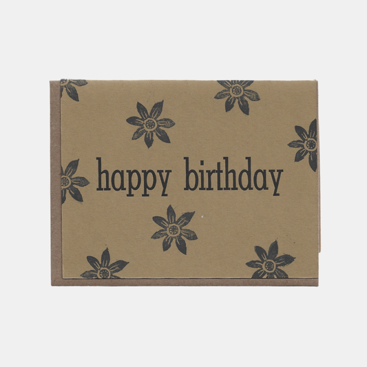 Happy Birthday Flowers Card