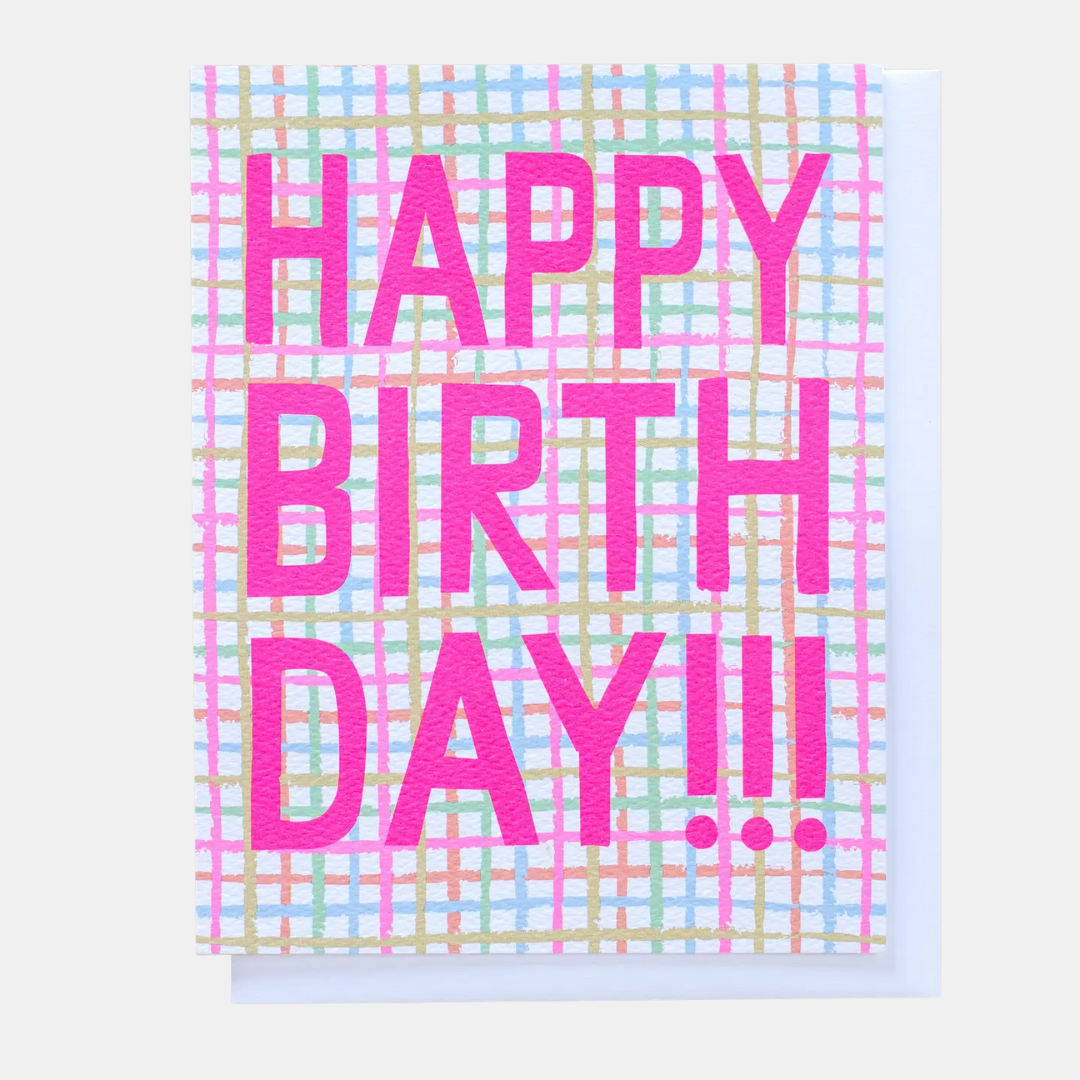 Big Plaid Birthday Card
