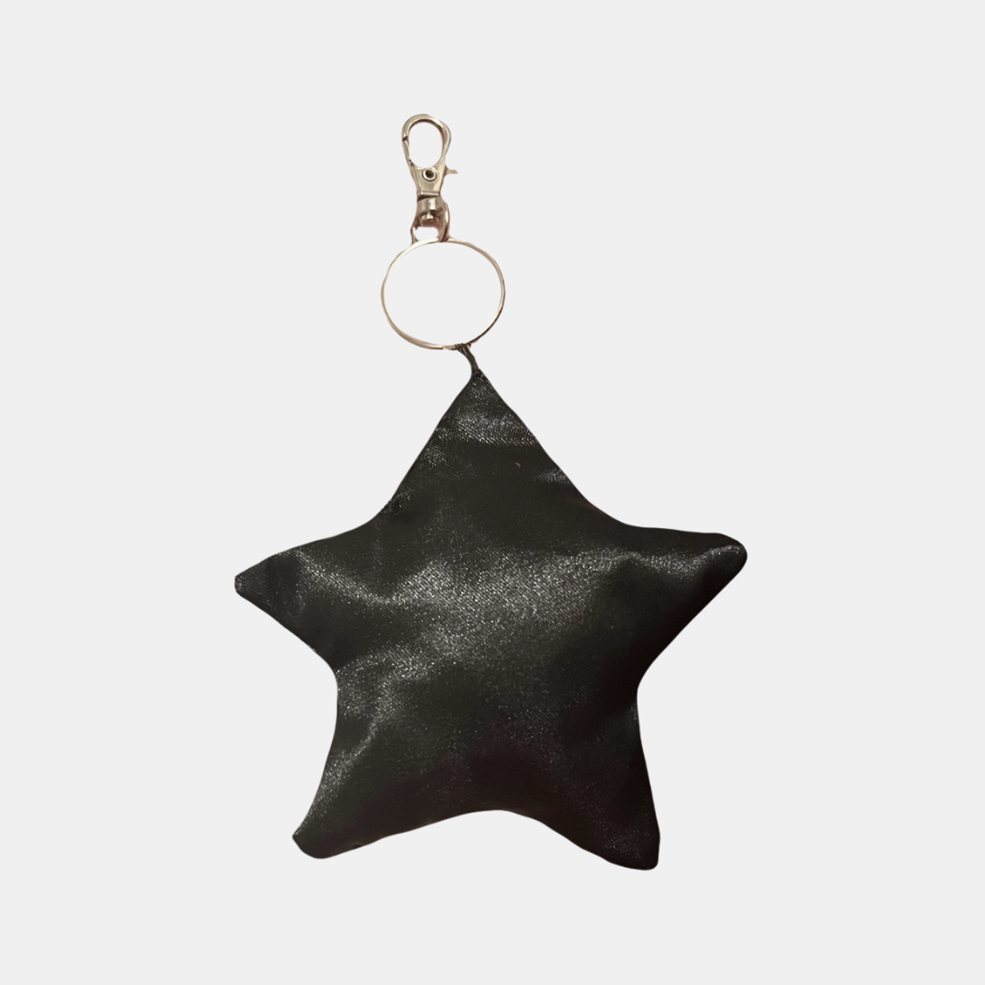 Black Satin Star Bag Charm