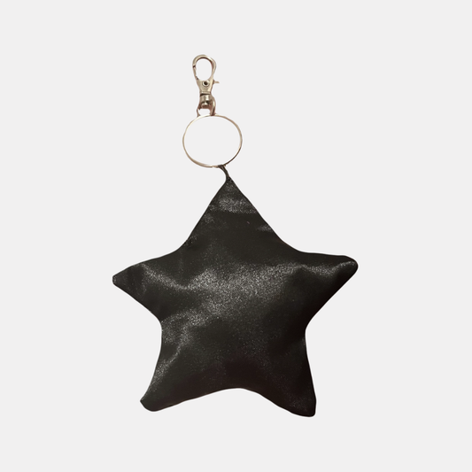 Black Satin Star Bag Charm