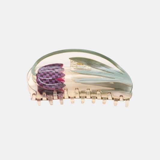 Checkered Tulip Hair Claw