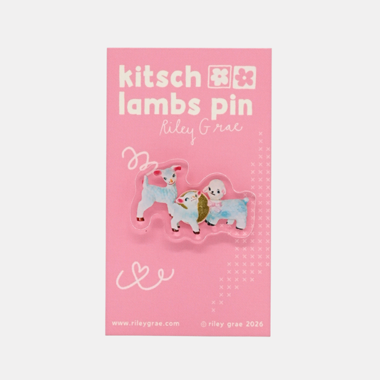 Kitsch Lambs Acrylic Pin
