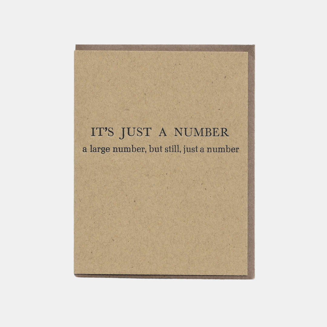Kraft Large Number Card