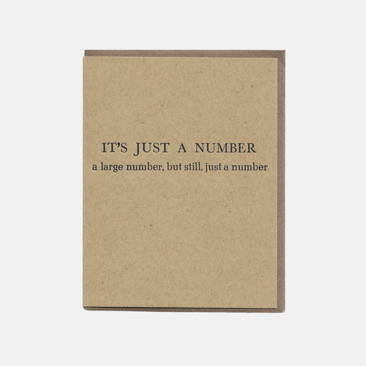 Kraft Large Number Card