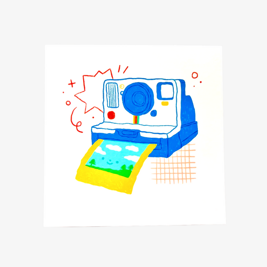 Happy Polaroid Print