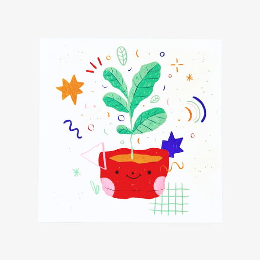 Happy Planter Print