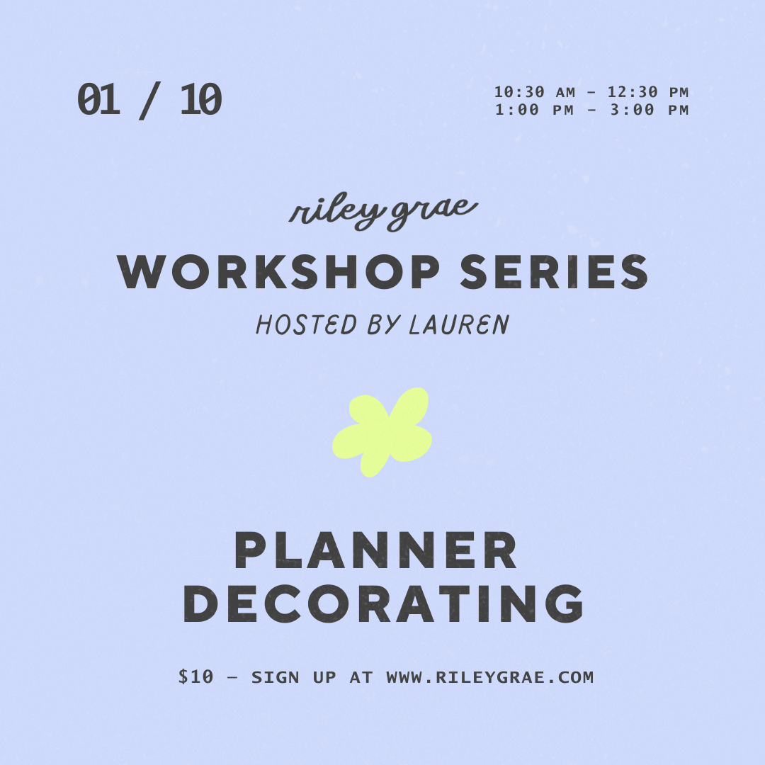 Planner Decorating Workshop - January 10