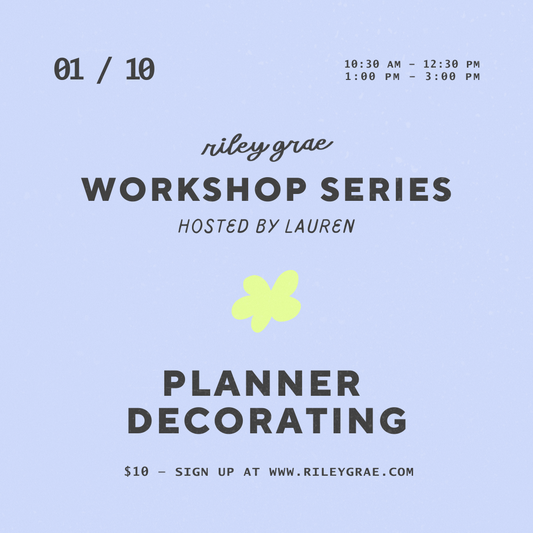 Planner Decorating Workshop - January 10