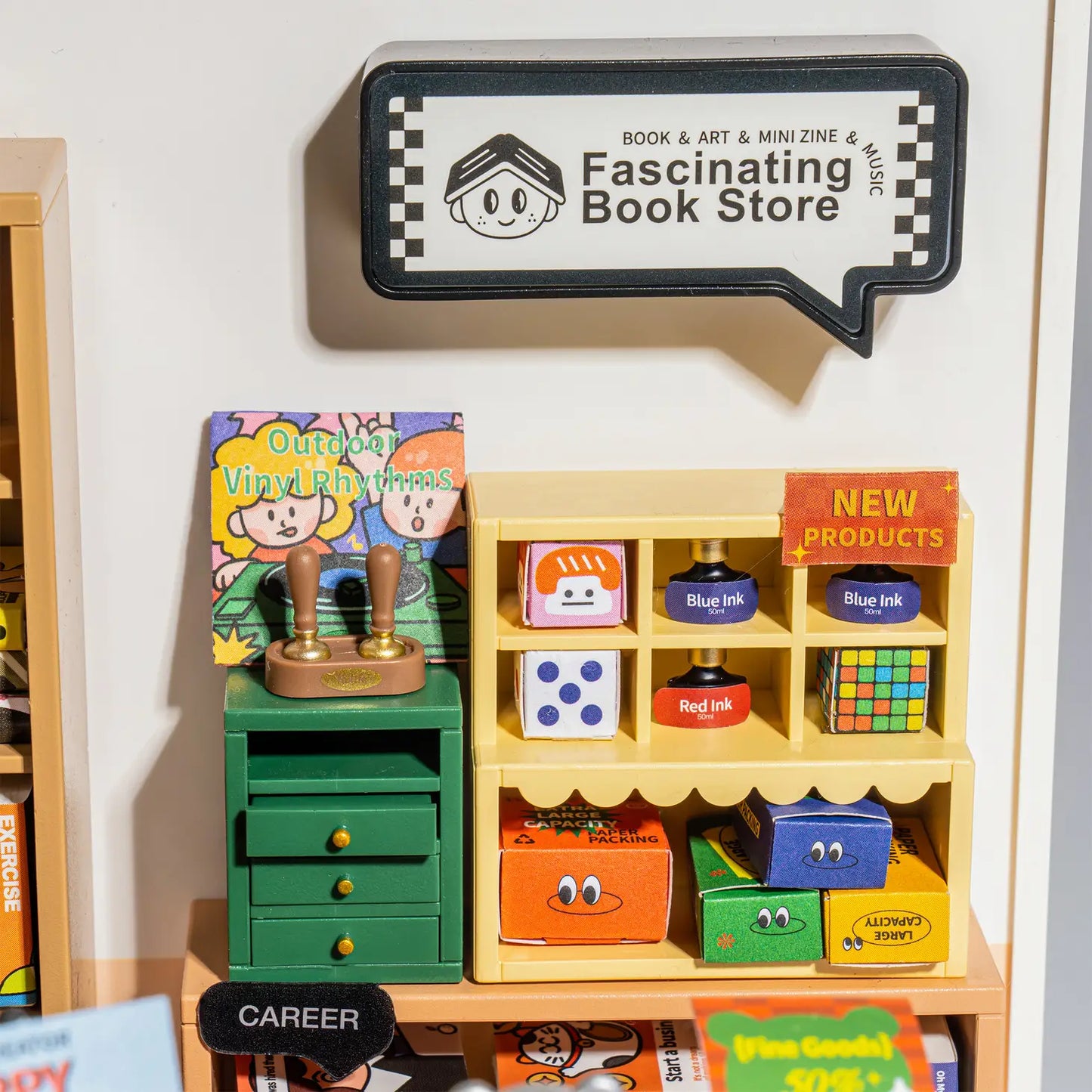 Fascinating Book Store DIY Miniature Kit