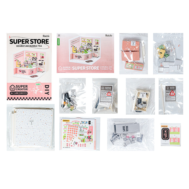 Double Joy Bubble Tea DIY Miniature Kit