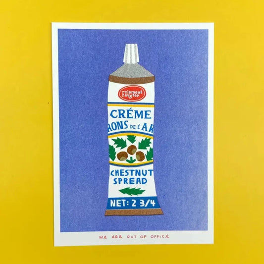 Tube of Chestnut Spread Riso Print