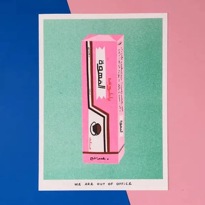 Package of Batook Coffee Gum Riso Print
