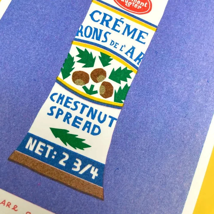 Tube of Chestnut Spread Riso Print