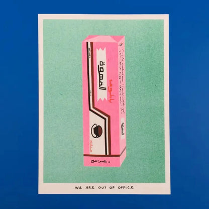 Package of Batook Coffee Gum Riso Print