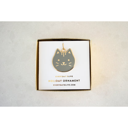 Grey Kitty Ornament