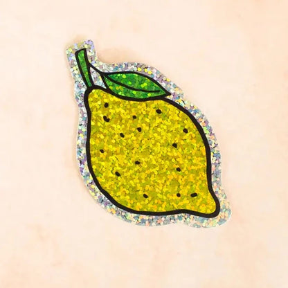 Glitter Lemon Sticker