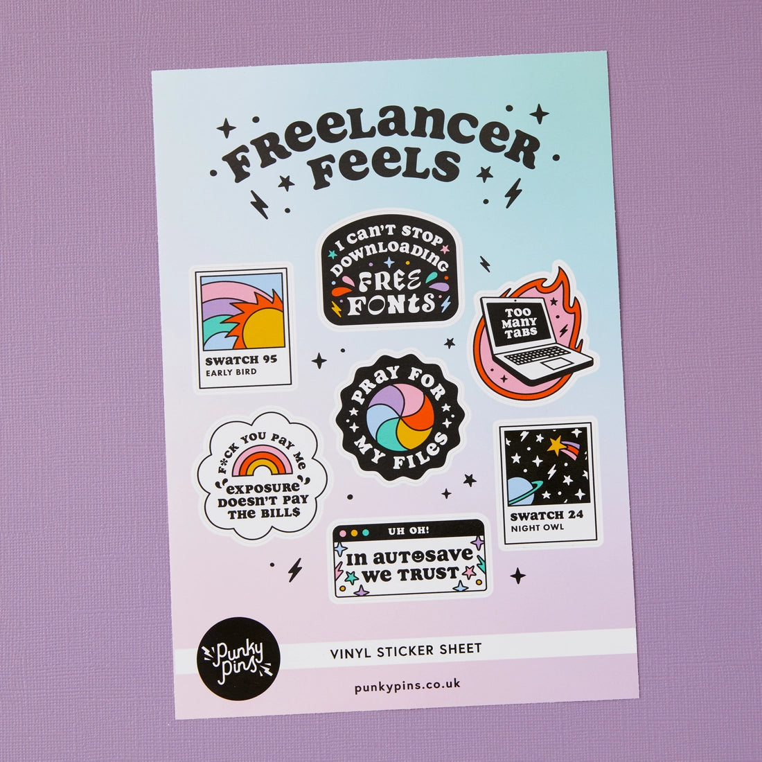 Freelancer Feels Sticker Sheet