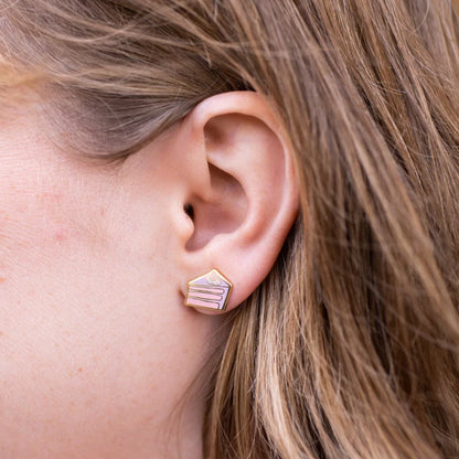 Cake Slice Enamel Earrings